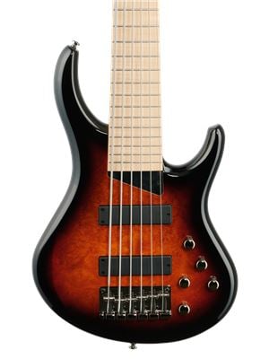 MTD Kingston Z6 6-String Bass Guitar Tobacco Sunburst Front View